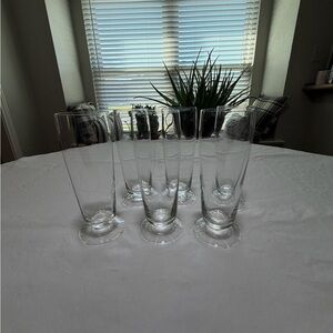 Set of Clear Glass Tumblers